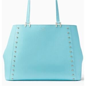 KATE SPADE NewYork Sanders Place Large Leather‎ Romily Tote Purse Atol Blue